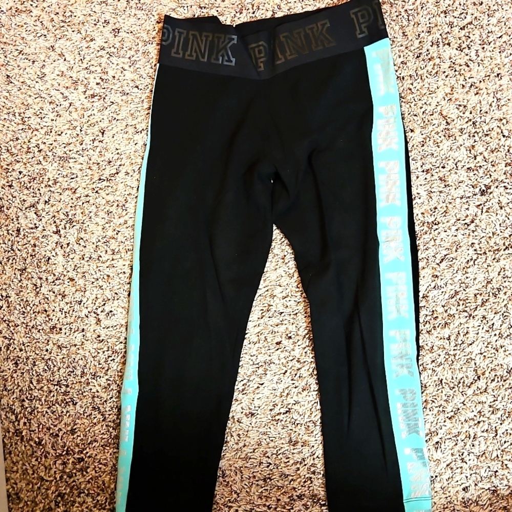PINK VICTORIA'S SECRET CROPPED YOGA Pants